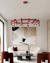 WOMO U-tubes Red Round Chandelier-WM2157 thumbnail