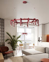 WOMO U-tubes Red Round Chandelier-WM2157 thumbnail