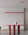 WOMO U-tubes Red Round Chandelier-WM2157 thumbnail