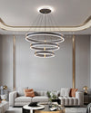 WOMO Tiered Black Rings Chandelier-WM2172 thumbnail