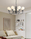 WOMO Glass Globe Black Arm Chandelier-WM2173 thumbnail