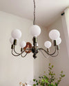 WOMO Glass Globe Black Arm Chandelier-WM2173 thumbnail