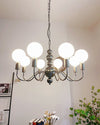 WOMO Glass Globe Black Arm Chandelier-WM2173 thumbnail
