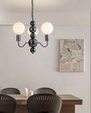 WOMO Glass Globe Black Arm Chandelier-WM2173 thumbnail
