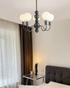 WOMO Glass Globe Black Arm Chandelier-WM2173 thumbnail