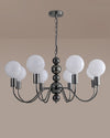 WOMO Glass Globe Black Arm Chandelier-WM2173 thumbnail