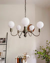 WOMO Glass Globe Black Arm Chandelier-WM2173 thumbnail