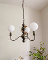 WOMO Glass Globe Black Arm Chandelier-WM2173 thumbnail