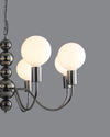 WOMO Glass Globe Black Arm Chandelier-WM2173 thumbnail