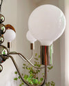 WOMO Glass Globe Black Arm Chandelier-WM2173 thumbnail