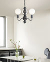 WOMO Glass Globe Black Arm Chandelier-WM2173 thumbnail