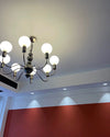 WOMO Glass Globe Black Arm Chandelier-WM2173 thumbnail