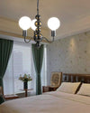 WOMO Glass Globe Black Arm Chandelier-WM2173 thumbnail
