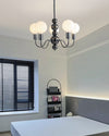 WOMO Glass Globe Black Arm Chandelier-WM2173 thumbnail