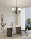 WOMO Glass Globe Black Arm Chandelier-WM2173 thumbnail