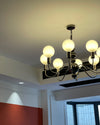 WOMO Glass Globe Black Arm Chandelier-WM2173 thumbnail