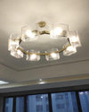 WOMO Textured Glass Round Chandelier-WM2174 thumbnail