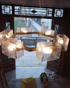 WOMO Textured Glass Round Chandelier-WM2174 thumbnail