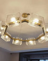 WOMO Textured Glass Round Chandelier-WM2174 thumbnail