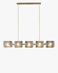 WOMO Textured Glass Linear Chandelier-WM2175