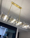 WOMO Textured Glass Linear Chandelier-WM2175 thumbnail