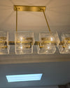 WOMO Textured Glass Linear Chandelier-WM2175 thumbnail