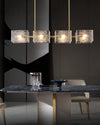 WOMO Textured Glass Linear Chandelier-WM2175 thumbnail