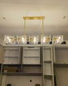 WOMO Textured Glass Linear Chandelier-WM2175 thumbnail