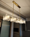 WOMO Textured Glass Linear Chandelier-WM2175 thumbnail