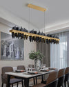 WOMO Iceberg Black Gold Linear Chandelier-WM2184 thumbnail