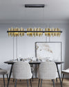 WOMO Iceberg Black Gold Linear Chandelier-WM2184 thumbnail