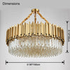 WOMO Gold Round Crystal Prism Chandelier-WM2185a thumbnail