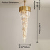 WOMO Gold Cascading Crystal Chandelier-WM2185d thumbnail