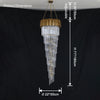 WOMO Gold Cascading Crystal Chandelier-WM2185d thumbnail