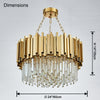 WOMO Gold Round Crystal Prism Chandelier-WM2185a thumbnail