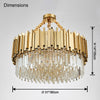 WOMO Gold Round Crystal Prism Chandelier-WM2185a thumbnail