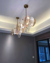 WOMO Textured Glass Disc Chandelier-WM2194 thumbnail