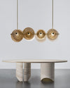 WOMO Textured Glass Disc Chandelier-WM2194 thumbnail