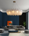 WOMO Frosted Glass Feather Chandelier-WM2196 thumbnail