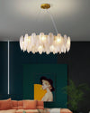 WOMO Frosted Glass Feather Chandelier-WM2196 thumbnail
