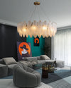 WOMO Frosted Glass Feather Chandelier-WM2196 thumbnail