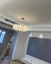 WOMO Frosted Glass Feather Chandelier-WM2196 thumbnail