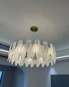 WOMO Frosted Glass Feather Chandelier-WM2196 thumbnail