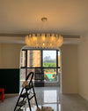 WOMO Frosted Glass Feather Chandelier-WM2196 thumbnail