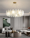 WOMO Frosted Glass Feather Chandelier-WM2196 thumbnail
