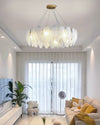 WOMO Frosted Glass Feather Chandelier-WM2196 thumbnail