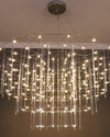 WOMO Tiered Glass Rod Sculptural Chandelier-WM2199 thumbnail