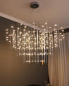 WOMO Tiered Glass Rod Sculptural Chandelier-WM2199 thumbnail