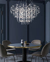 WOMO Tiered Glass Rod Sculptural Chandelier-WM2199 thumbnail