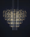 WOMO Tiered Glass Rod Sculptural Chandelier-WM2199 thumbnail